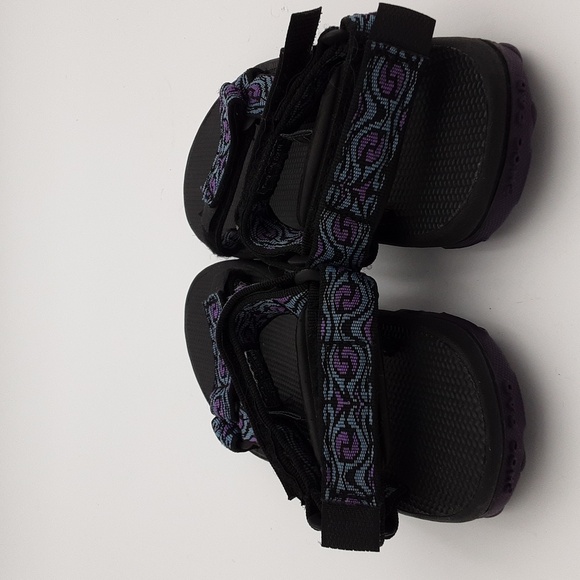 Teva invasion kids sport hiking sandals Black outdoor camp beach 3 choc pad - Picture 6 of 10